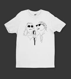 White The Pleasers illustrated T-shirt