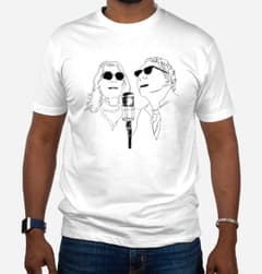 The Pleasers T-shirt on a male model