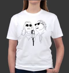 The Pleasers T-shirt on a female model
